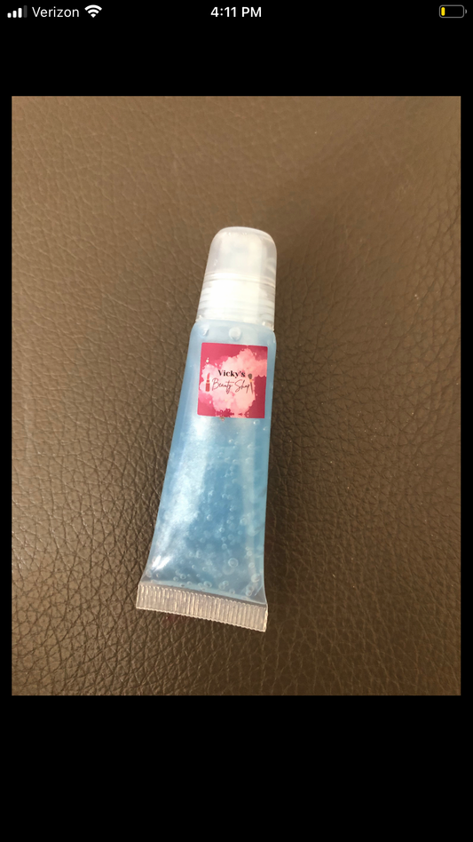 Baby blue lipgloss